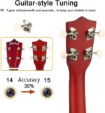 Everjoys Soprano Ukulele Beginner Pack-21 Inch w/Rainbow String Free Online Lesson Gig Bag Fast Learn Songbook Digital Tuner Pick All in One Kit - Image 5