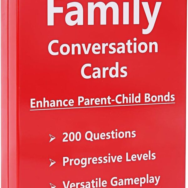 Conversation Cards for Kids - 200 Engaging Questions for Family Game Night, Road Trips & Therapy Games, Perfect for Quality Family Time & Fun Conversations