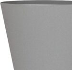Bloem Tall Finley Tapered Round Planter: 14" - Cement - Matte Textured Finish, 100% Recycled Plastic Pot, for Indoor and Outdoor Use, Gardening, 4 Gallon Capacity - Image 6