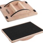 Balance Board Wobble Board for Adults Anti-Slip Balance Board for Physical Therapy Standing Desk Core Strength Wooden Balance Board Rocker Board