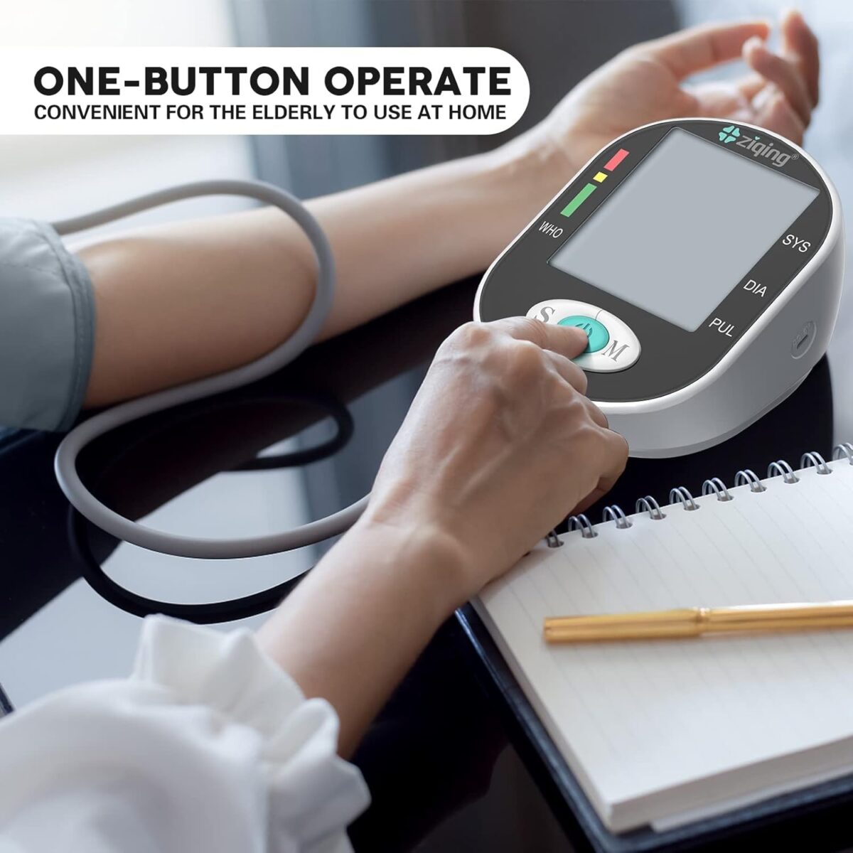 Blood Pressure Monitors, Bp Monitor - Blood Pressure Machine Large Cuff Blood Pressure Monitor Upper Arm Cuff 8.7''-17.3'', Large Screen, 2 Users Total 198 Memories - Image 2