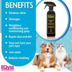 EQyss Avocado Mist Pet Spray Conditioner - Shines, Conditions, and Reduces Shedding, Weightless Leave in Spray - for Dogs, Cats, Puppies - Oil and Silicone Free, pH Balanced, USA Made - Image 3