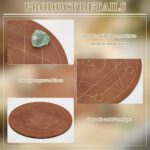 FINGERINSPIRE 10 inches Diameter Wooden Crystal Grid Board Round Sacred Geometry Energy Grids Board Metatron's Cube Crystal Grid Plate for Witchcraft Wiccan Altar Ritual Sacred Space Decor - Image 4
