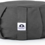 Meditation Cushion, Round, Buckwheat Husk Filled, Floor Pillow or Cushions, Yoga Seat, Zafu, Made in the USA