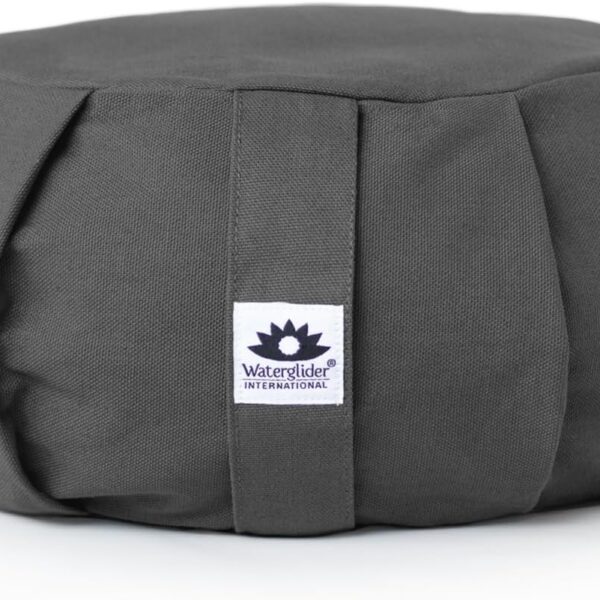 Meditation Cushion, Round, Buckwheat Husk Filled, Floor Pillow or Cushions, Yoga Seat, Zafu, Made in the USA