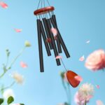 28" Wind Chimes for Outside. Deep Tone Lovely Wind Chimes with 6 Aluminum Tubes Courtyard Decoration. Windchimes Outdoor Create an Enjoyable Atmosphere & Give Mom a Gift - Image 8