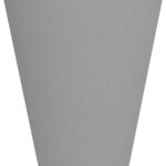 Bloem Tall Finley Tapered Round Planter: 14" - Cement - Matte Textured Finish, 100% Recycled Plastic Pot, for Indoor and Outdoor Use, Gardening, 4 Gallon Capacity