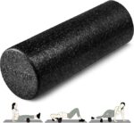 Yes4All High-Density Foam Roller for Back Pain Relief, Yoga, Exercise, Physical Therapy, Muscle Deep Tissue Massage 12-18-24-36 - Black - 18 Inches