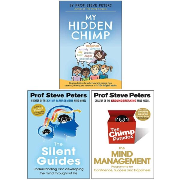Chimp Paradox 3 Books Collection set By Prof Steve Peters ( My Hidden Chimp, The Silent Guides, The Chimp Paradox)
