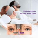 Umisleep Lavender Eye Mask, Aromatherapy Weighted Sleep Mask for Dry Eyes Men Women, Microwave Heated Hot Therapy Eye Cover Moist Compression Pain Relief, Eye Pillow for Puffy Eyes, Sinus Pain, Grey - Image 3
