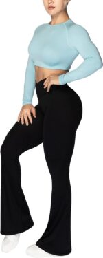 Sunzel Flare Leggings, Crossover Yoga Pants with Tummy Control, High-Waisted and Wide Leg - Image 7