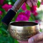 Tibetan Singing Bowl Set Bronze - Master Healing Grade - Pure Tone With Tibetan Thangka Art By Himalayan Bazaar (Gold & Yellow) - Image 4
