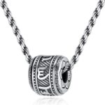 FAZOVIN Tibetan Buddhist Mantra Om Mani Padme Hum/Pixiu Necklace for Men Women with Prayer Wheel Patron Saint Amulet Necklace
