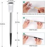 Solar Outdoor Lights, 10 Pack Waterproof Stainless Steel Solar Stake Lights for Pathway Garden Yard Path Walkway Driveway Lawn Patio Outside Decor, Cool White - Image 5
