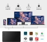 HUION Inspiroy H950P Drawing Tablet, 8x5 inch Digital Art Tablet with Battery-Free Stylus, 8192 Pen Pressure, Tilt, 8 Hot Keys, Graphic Tablet for Design, Writing, OSU, Work with Mac, PC, Mobile - Image 2