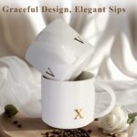 Monogrammed Ceramic Large Coffee Mug Tea Cup Women Wife Gifts Ideal from Husband Happy Birthday Wedding Romantic Best Cool Personalized Unique Special Cute Custom Christmas Xmas Valentines Present,M - Image 3
