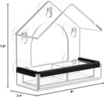 Clear Window Bird Feeder with 5 Extra Strong Suction Cups, DY-SKTY Sturdy and Durable Acrylic Bird Feeders for Viewing Wild Bird Outside, as a Bird Watching Gift, Outdoor Bird Feeder, and Garden Decor - Image 7