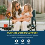 GCI Outdoor Freestyle Rocker Portable Folding Rocking Chair, Outdoor Camping Chair with Side Table - Image 3