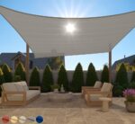 GORILLA GRIP Heavy Duty Sun Shade, UV Protection Fade Tear and Rust Resistant Rectangle Sunshade Canopy, Curved Edges Blocks Sunlight, Breathable Sail, Outdoor Patio, Lawn Garden 12x16 FT Gray