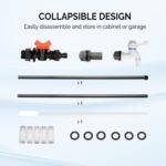 VINGLI 50 Gallon Collapsible Rain Barrel, Portable Water Storage Tank, Rainwater Collection System Downspout, Water Catcher Container with Filter Spigot Overflow Kit - Image 5