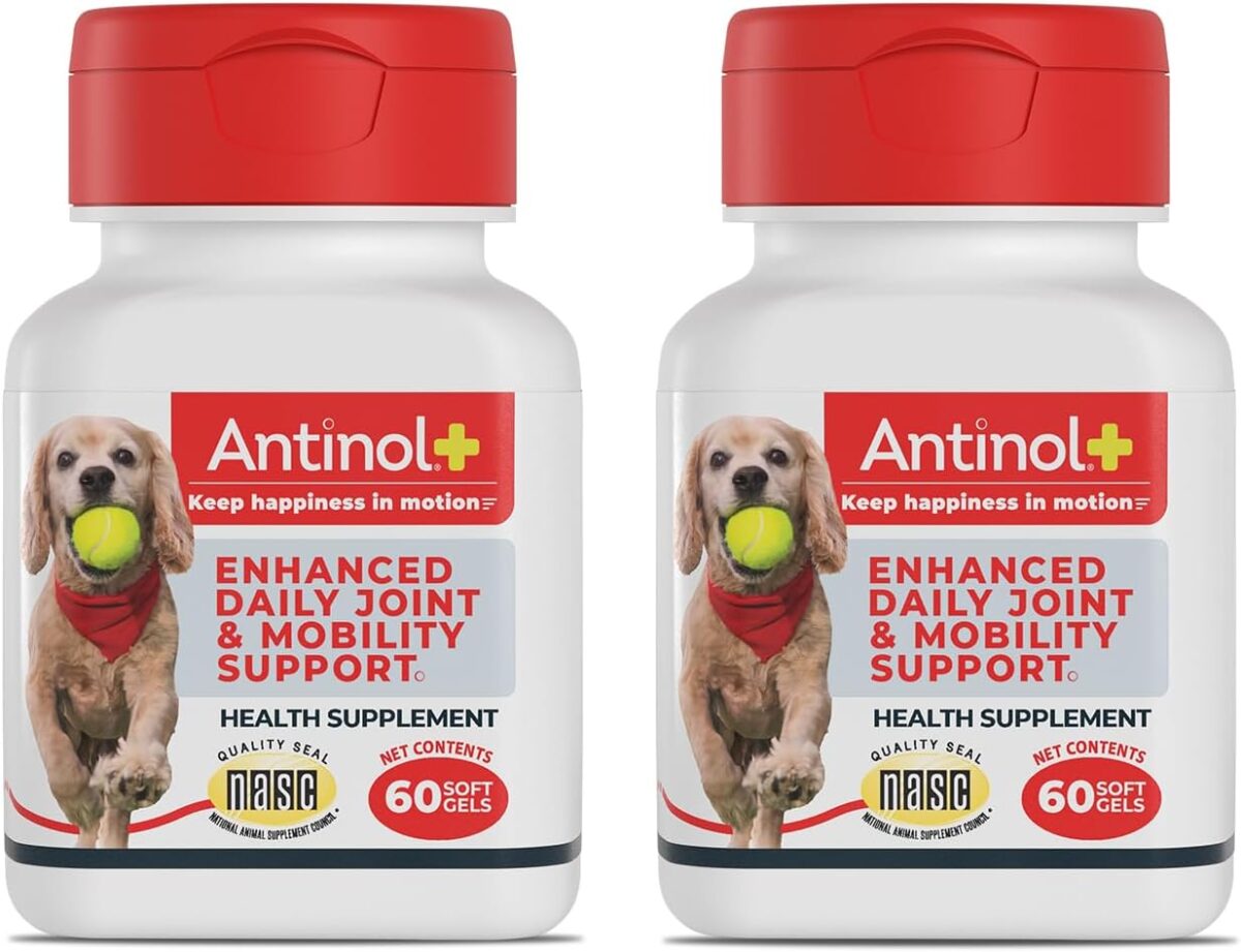 Plus, Mobility, Hip, and Joint Supplement for Dogs, Green-Lipped Mussels and Krill Oil - Dog Joint Supplement, Better and Faster Than Glucosamine and Chondroitin, 120 Soft Gels - Image 1