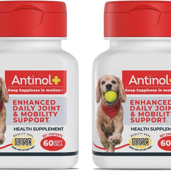 Plus, Mobility, Hip, and Joint Supplement for Dogs, Green-Lipped Mussels and Krill Oil - Dog Joint Supplement, Better and Faster Than Glucosamine and Chondroitin, 120 Soft Gels
