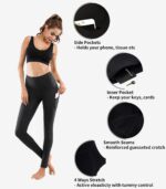 Lingswallow High Waist Yoga Pants - Yoga Pants with Pockets Tummy Control, 4 Ways Stretch Workout Running Yoga Leggings - Image 4