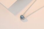 Qings Birthstone Heart Women Necklaces, 925 Sterling Silver Birthstone Pendant Necklace, Adjustable Chain Gift Box, 12 Months Jewellery Valentines Gift for Her Wife Mom Birthday Wedding - Image 4
