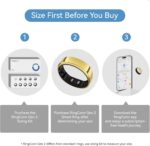 RingConn Gen 2, World’s First Smart Ring with Sleep Apnea Monitoring, No APP Subscription, 12-Day Battery Life, Stress/Heart Rate/Women's Health Tracker, Android & iOS Compatible (Gold, Size 10) - Image 2