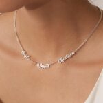 Personalized Name Necklace with Curb Chain, 18K Gold Plated Handmade Custom Family Choker Customized Child Nameplate Necklace Mother's Day Jewelry Gift for Mom, Wife (3 Names Necklace) - Image 3