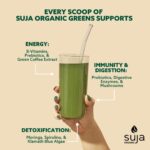 Suja Organic Greens Powder Probiotic Blend, Spirulina, Daily Superfood Drink or Smoothie Mix for Immune Support, Digestion, & Energy, Vegan, Gluten Free, Non GMO, 10 Servings - Image 5