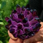 Natural Crystal Amethyst Cluster, Amethyst Crystal Rock, Large Natural Amethyst Crystal Clusters Stone, Raw Amethyst Stone, Natural Amethyst Geode Cave Healing Crystal Stones(200-300g)