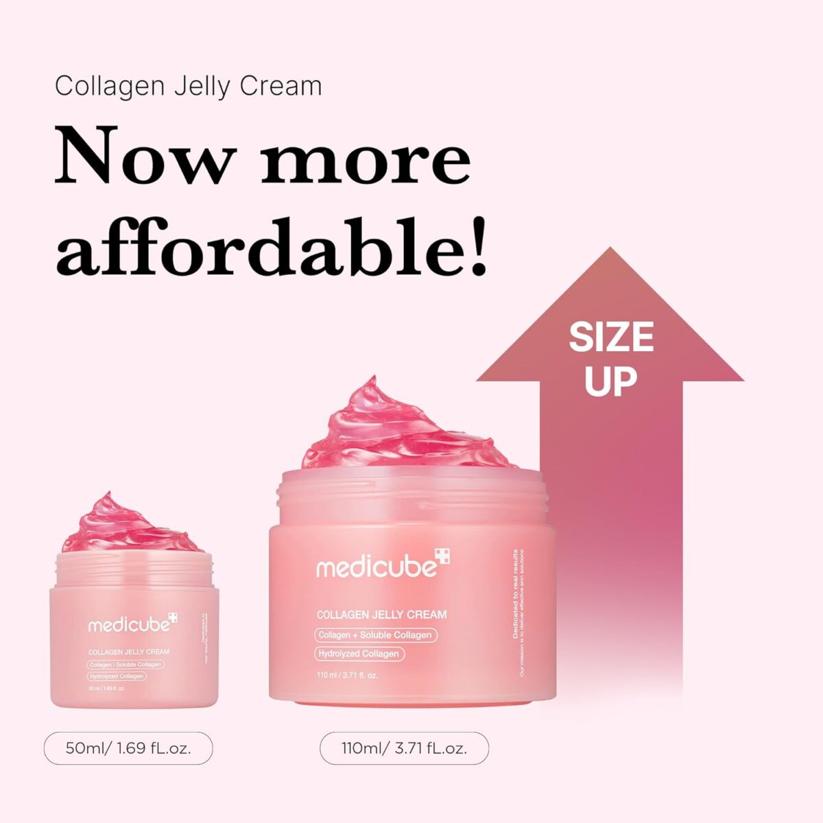 medicube Collagen Jelly Cream- Niacinamide & Freeze-Dried Hydrolyzed Collagen - Boosts skin's barrier hydration and gives 24h Glow & Lifted Look - No artificial color, Korean skincare (3.71 fl.oz.) - Image 2