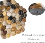 River Rocks Stepping Stones Pavers Outdoor for Garden Walkway, Pebbles Polished Gravel for Yard Lawn Patio Pathway Landscaping, Set of 6 (Hexagon) - Image 4