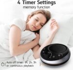 Loud Sound Machine Brown Noise Machine White Noise Machine Nonstop 30 Soothing Sounds for Baby Kids Adults Pink Noise Sleep Machine 36-Level Vol Auto-Off Timer Memory Function for Home Travel Office - Image 4