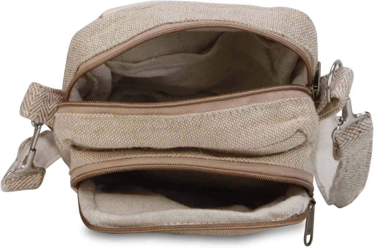 Pure Hemp Bag Handicraft Stylish Sling Bag Elegant Style Bag For Travel & Walk - Image 5