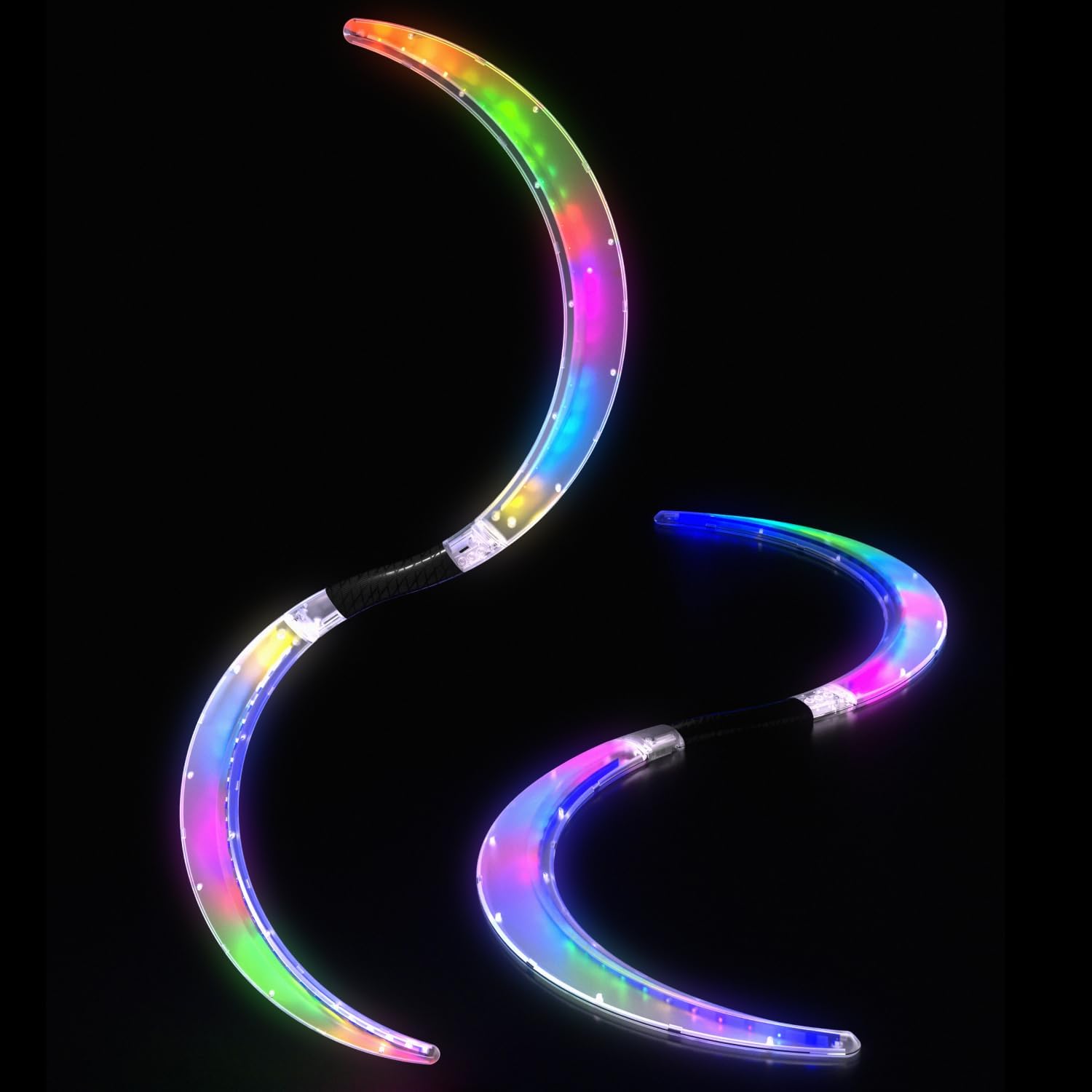 61h5zPTmG0L._AC_SL1500_.jpg LED POI Staffs S-Shape with 241 Color Light Modes USB Rechargeable Magic LED S-Staffs Customized Colors, Profound Visual Effect - Image 1
