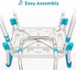 Health Line Massage Products Shower Chair with Back for Seniors, Bathtub Seat with Removable Arms for Handicap, Disabled & Elderly - Adjustable Shower Bench for Tubs (FSA or HSA Eligible) - Image 4