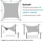 Amagenix Sun Shade Sail 16'X20' Curved Edge Outdoor Shade Canopy Light Grey Breathable 95% UV Block Shade Cloth for Patio Garden Backyard (We Make Custom Size) - Image 5