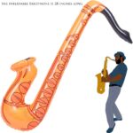 GuassLee Inflatable Rock Star Toy Set, 18 Pack Inflatable Party Props - 4 Inflatable Guitar, 6 Microphones, 6 Shutter Shading Glasses, 1 Saxophone and 1 Inflatable Keyboard Piano Inflatable Rock toys - Image 8