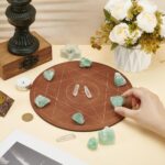 FINGERINSPIRE 10 inches Diameter Wooden Crystal Grid Board Round Sacred Geometry Energy Grids Board Metatron's Cube Crystal Grid Plate for Witchcraft Wiccan Altar Ritual Sacred Space Decor - Image 3