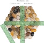 River Rocks Stepping Stones Pavers Outdoor for Garden Walkway, Pebbles Polished Gravel for Yard Lawn Patio Pathway Landscaping, Set of 6 (Hexagon) - Image 3