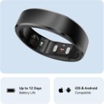 RingConn Gen 2, World’s First Smart Ring with Sleep Apnea Monitoring, No APP Subscription, 12-Day Battery Life, Stress/Heart Rate/Women's Health Tracker, Android & iOS Compatible (Black, Size 10) - Image 6