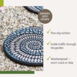 Gardener's Supply Company Recycled Rubber Swirl Stepping Stone for Garden Walkway | Outdoor Patio Décor & Lawn Pathway Landscaping | 12" Diameter x .75" H - Image 5