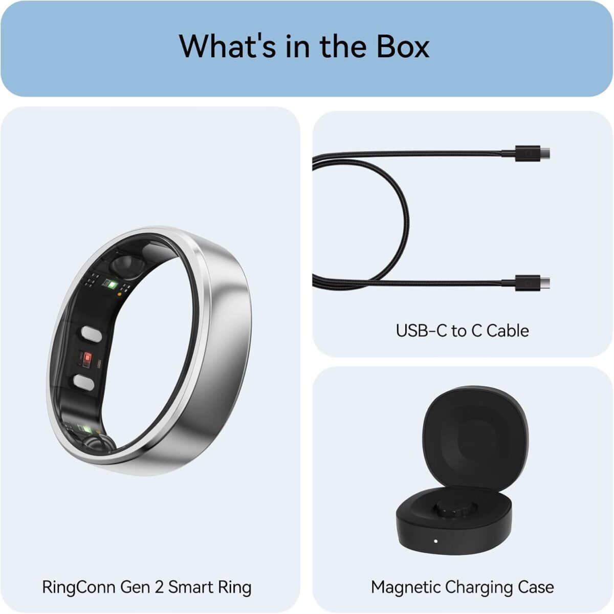 RingConn Gen 2, World’s First Smart Ring with Sleep Apnea Monitoring, No APP Subscription, 12-Day Battery Life, Stress/Heart Rate/Women's Health Tracker, Android & iOS Compatible (Silver, Size 10) - Image 7