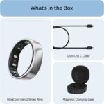 RingConn Gen 2, World’s First Smart Ring with Sleep Apnea Monitoring, No APP Subscription, 12-Day Battery Life, Stress/Heart Rate/Women's Health Tracker, Android & iOS Compatible (Silver, Size 10) - Image 7
