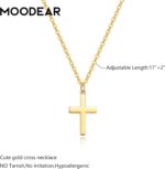 Moodear Cross Necklace for Women - Dainty 14K Gold Plated/Sterling Silver/Rose Gold Layered Cross Pendant Simple Cute Necklaces for Women Trendy Jewelry Gifts - Image 5