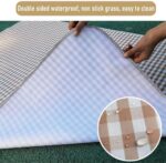 Outdoor Picnic Blanket, Foldable Waterproof Sand Beach Mat,Large 80x60in Beach Camping Hiking Travel Family Concerts Portable Beach Blankets (Brown) - Image 7