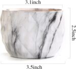 SE SUN-E Sun-E Modern Style Marbling Ceramic Flower Pot Succulent/Cactus Planter Pots Container Bonsai Planters with Hole 3.35 Inch Gift Idea(4 in Set) Plants Not Included - Image 3