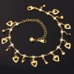 U7 Women Girls Barefoot Jewelry 18K Gold or Rose Gold Stainless Steel Heart/Rope/Figaro/Cuban Chain Anklet Foot Bracelet, 25-30 CM Long - Image 4